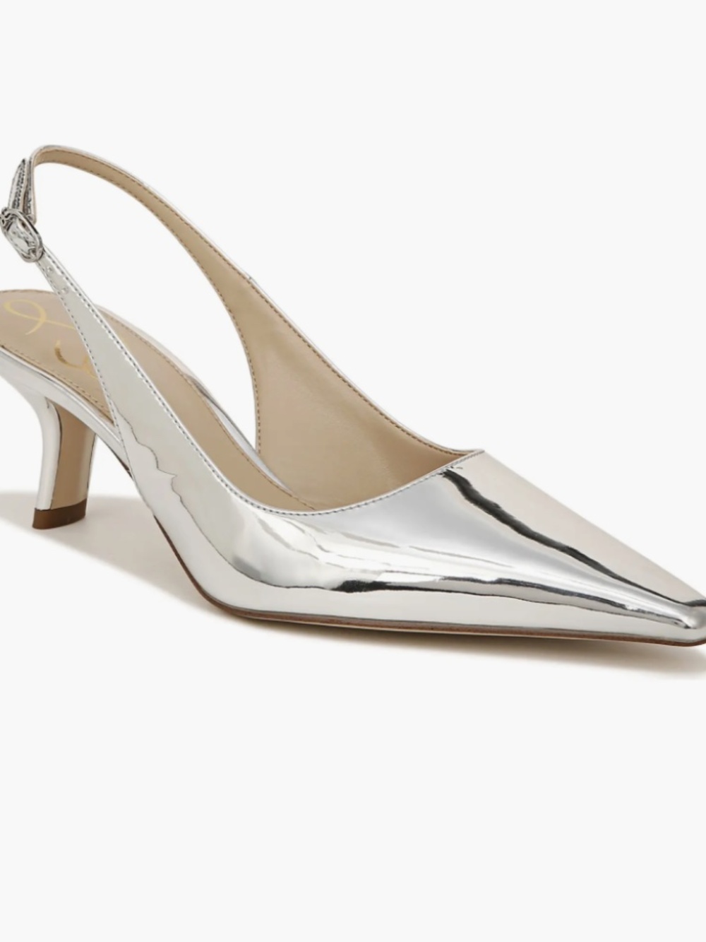 SAM EDLEMAN BIANKA METALLIC PUMP SIZE 10